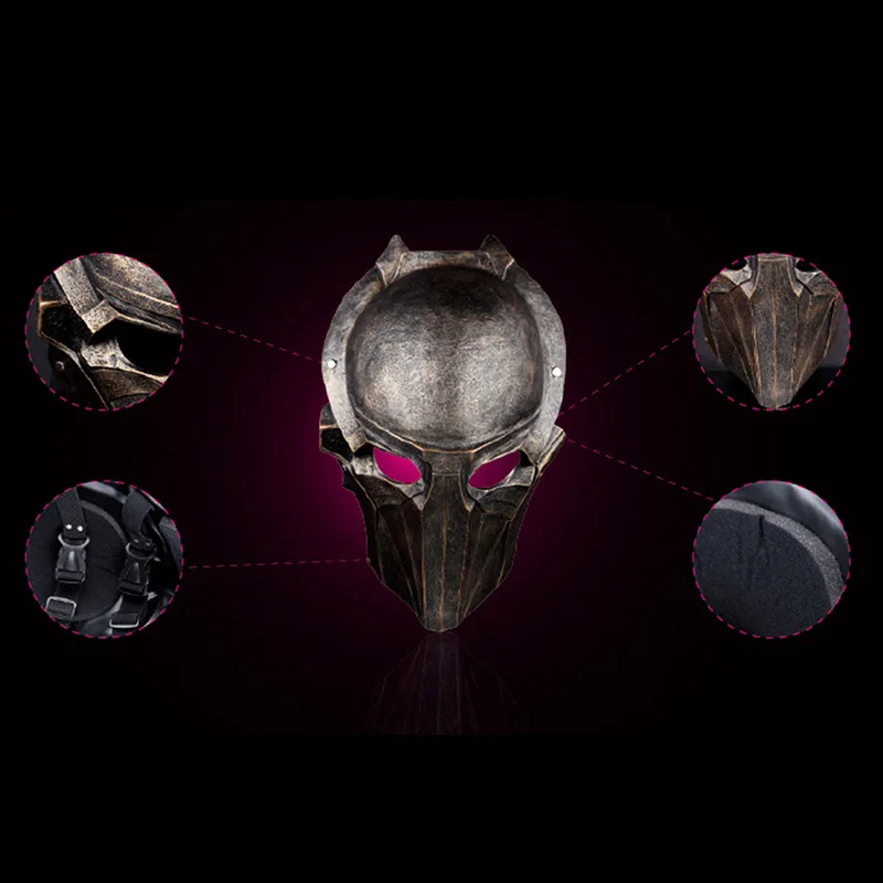 Resin Brown Predator Mask Eagle Mask Mascara Terror Movie Masks Party Masquerade Fancy Costume Cosplay Halloween Collection Gift