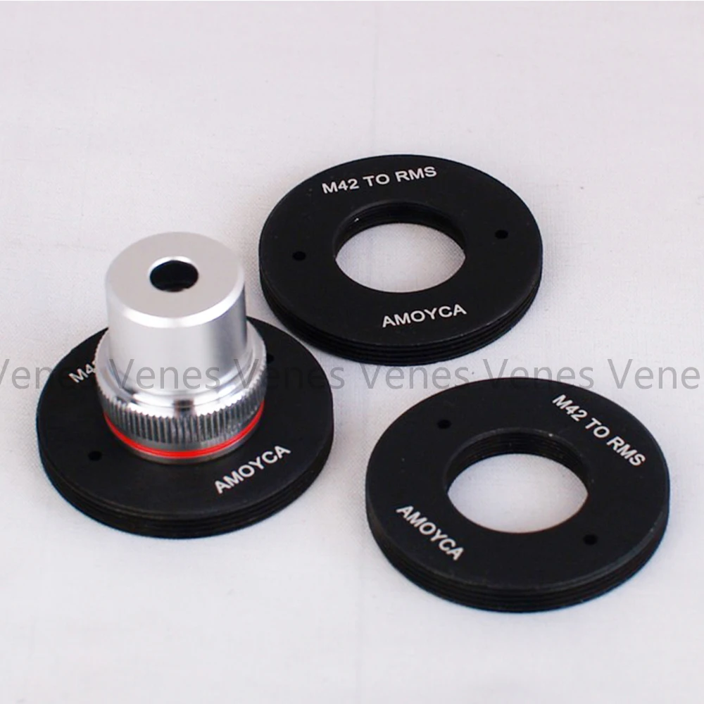 Venes 20mm Cho RMS-M42, nhôm Bộ Chuyển Đổi Ống Kính Phù Hợp Với Cho RMS Hoàng Gia Kính Hiển Vi Xã Hội Ống Kính để M42 Núi Ren Ngoài M42