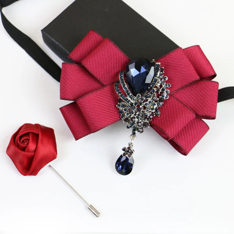 

Free Shipping New Male men's fashion Korean formal wear wedding flower groom groomsmen uniforms brooches bow tie Headwear