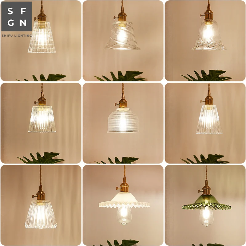 

modern led chandelier lighting copper chandeliers ceiling lights Nordic American glass light fixtures for dining room bedside