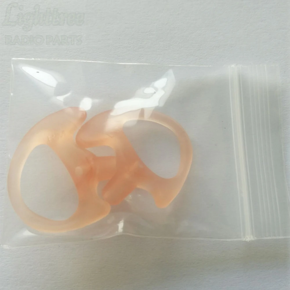 (100 pairs/lot)  Two Way Radio Flesh Color Ear Tip  Left And Right Different Size Are Optional