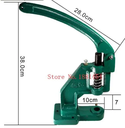 

2019 Practical Grommet Machine Eyelet Hand Press Tool Punch with 3 Dies & 900 Grommet