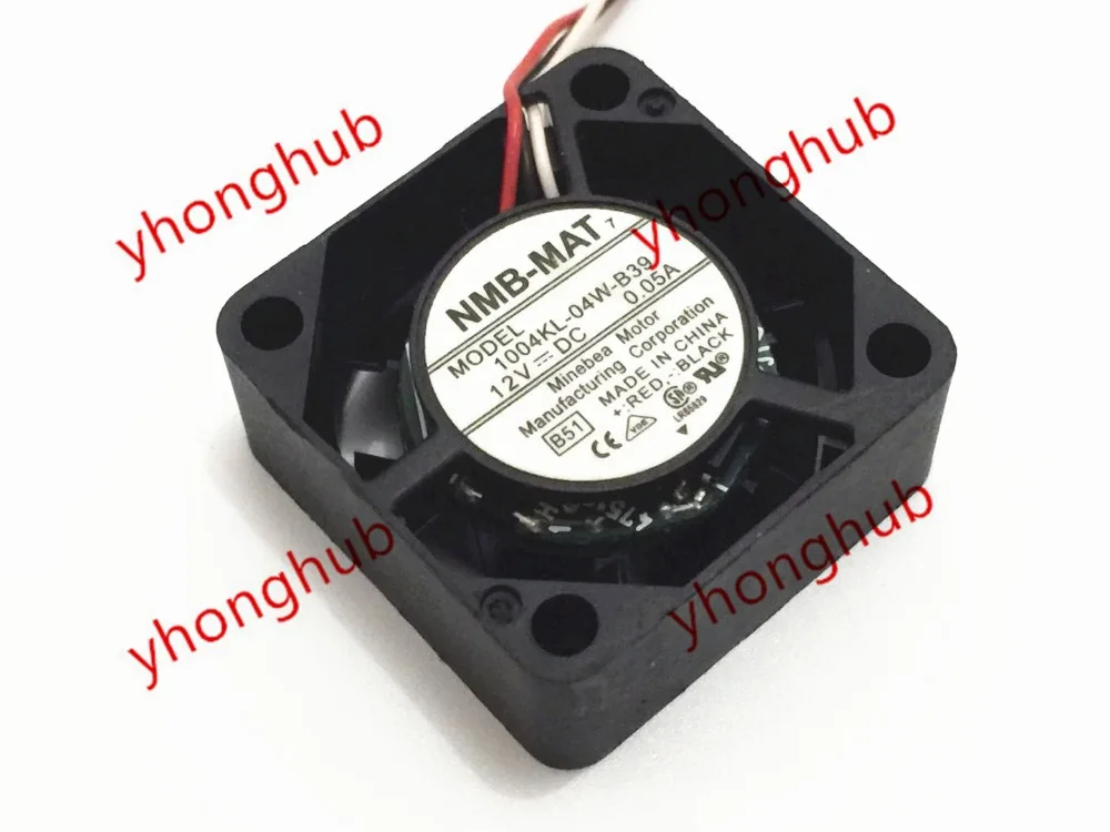 

NMB-MAT 1004KL-04W-B39 DC 12V 0.05A 25x25x10mm 3-Wire Server Cooling Fan