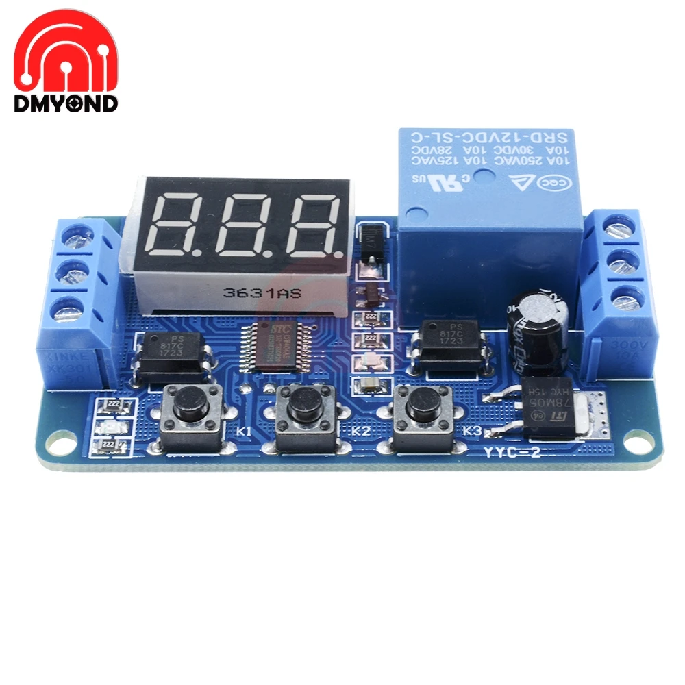 DC 12V LED Digital display Home Automation Delay Relay Trigger Time Circuit Timer Control Cycle Adjustable Switch Relay Module