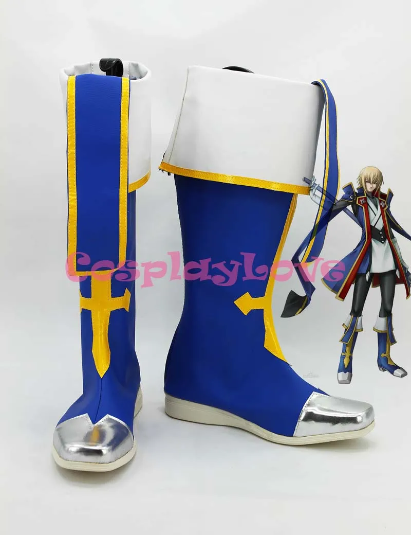 BlazBlue Jin Kisaragi-zapatos militares para Cosplay, botas hechas a mano, hechas a medida, para Halloween, Navidad, Festival, CosplayLove