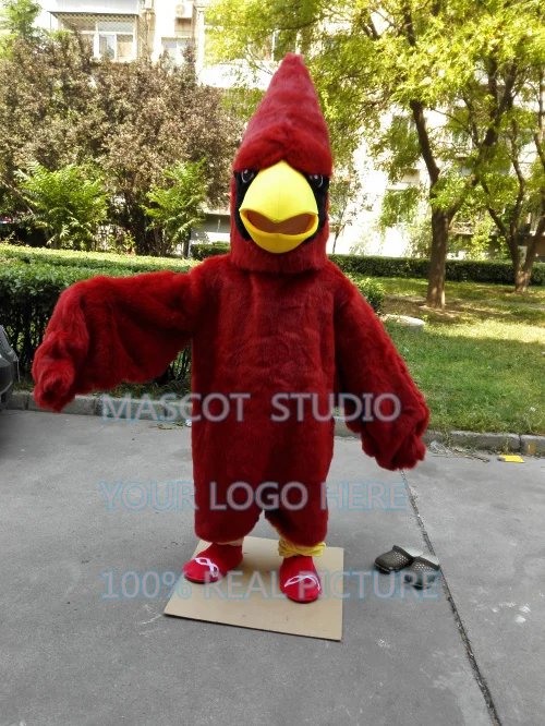 red cardinal bird mascot costume plush red bird custom fancy costume anime cosplay kit mascotte theme fancy dress carnival 41342