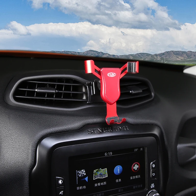 For Jeep Renegade 2015 2016 2017 2018 2019 2020 Accessories Car Dashboard Air Vent Mount Mobile Phone Holder Smartphone Bracket