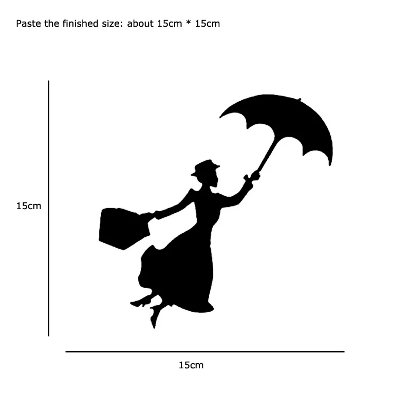 Creative Woman Holding Umbrella Switch Wall Stickers For Home Decor Vinyl Living Room Background Decals Individuality Stickers