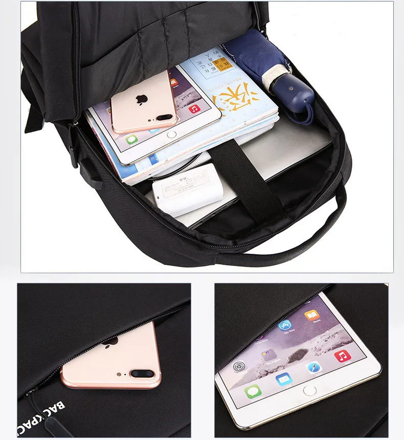 17 inch backpack plecak Backpack USB mochila 17\