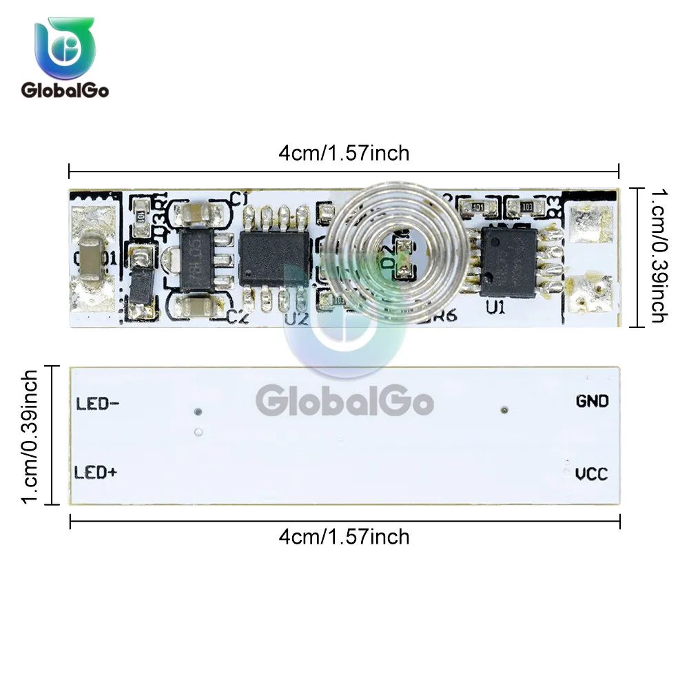 Spring Switch LED Dimmer Control Switch 9-24V 30W 3A DC 12V Capacitive Touch Sensor Switch LED Dimming Lamps