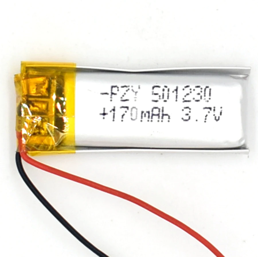 3.7V 170 mAh Li-Polymer Rechargeable Battery 501230 Li Po ion for GPS toy LED Bluetooth MP3 MP4 051230