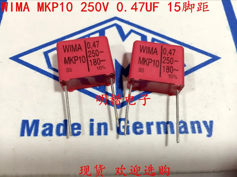 2020 hot sale 10pcs/20pcs Germany WIMA capacitor MKP10 250V 0.47UF 250V 474 470N P: 15mm Audio capacitor free shipping