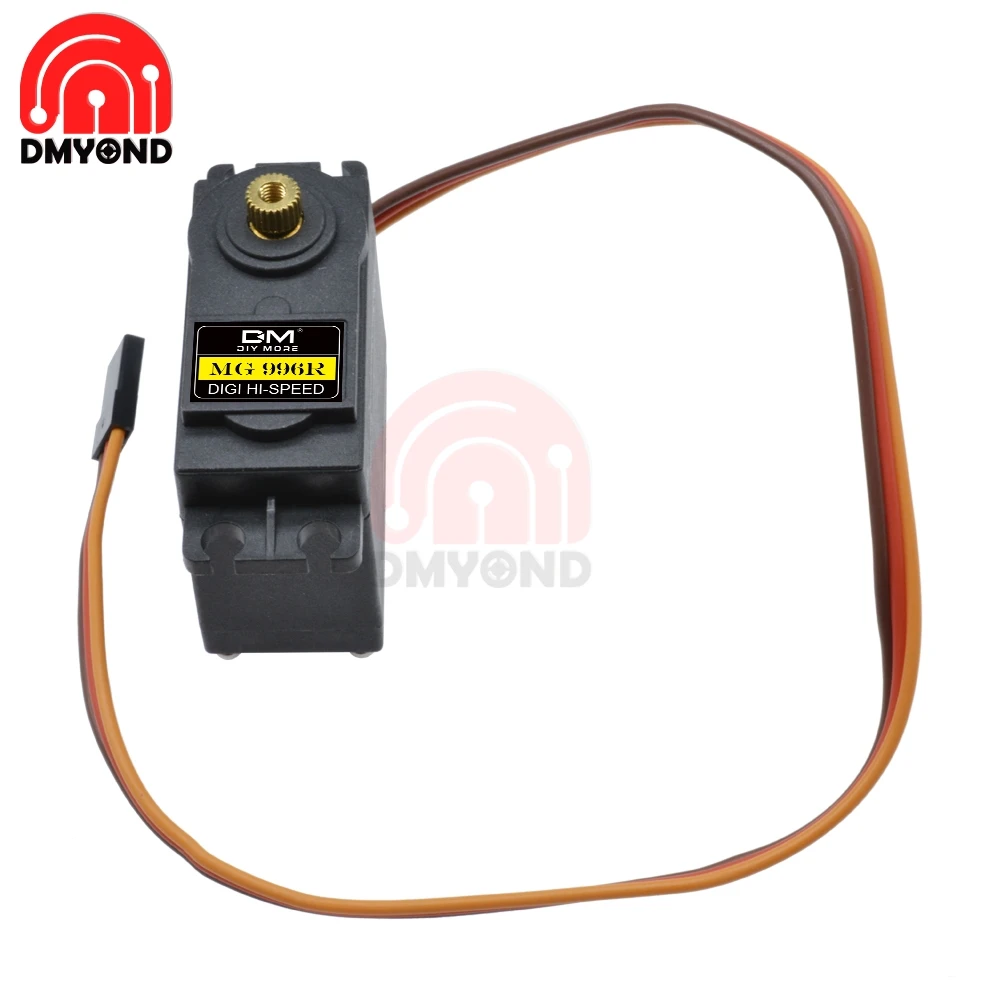 Imagem -02 - Engrenagens de Metal rc Digitais Servomotor Alto Torque de Motor de Helicóptero Carro Barco Mg996 mg 996r Mg996r mg 996