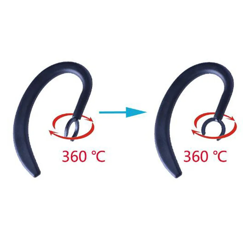 실리콘 소프트 블루투스 이어폰 이어훅 클립 헤드폰 스탠드, 스포츠 헤드셋, 이어훅 클램프 홀더, 이어루프 윙, 360 도 회전