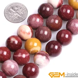 Round Mookaite Jaspers Beads Natural Stone Beads DIY Loose beads For Bracelet Making For Jewelry Making Strand 15