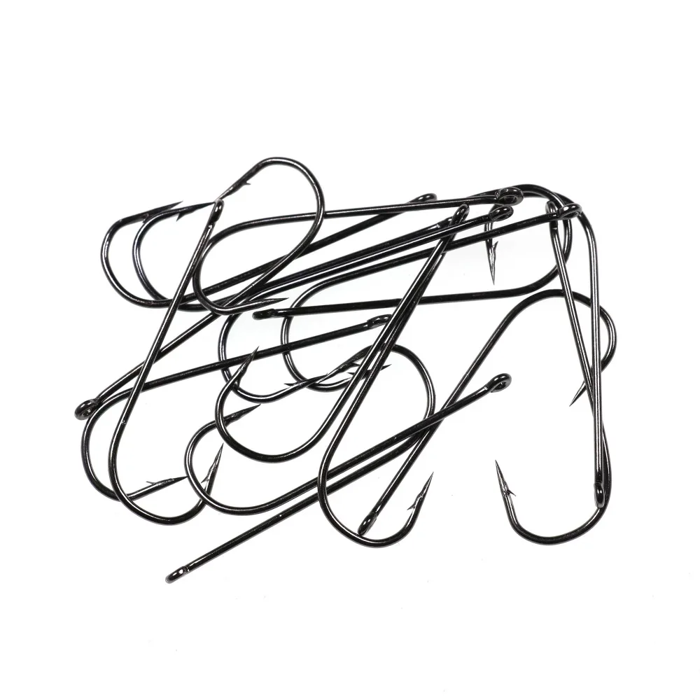 Bimoo 500PCS Barbed Fish Hook Baitholder Aberdeen Long Shank Fishing Hooks Fish Bait Holder Size10 9 6 4 3 2 1 2/0 3/0 wholesale