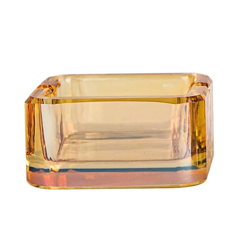9 Colors Simple Crystal Creative Trumpet Boutique Ashtray Room Hotel Bedroom Bar Exquisite Glass Decorative Small Ashtray