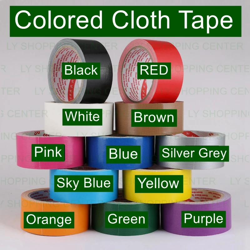 

3 Rolls Width 100mm x10M ,thickness 0.28mm,12 Colors Cloth Tape,strong stickiness,Wide-range in application,What color you need