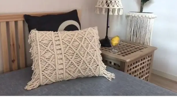 

Macrame Pillow Cover Boho Cushion Cover 100% Cotton Wedding Pillow Cover Boho Home Decor, Custom Size and Color