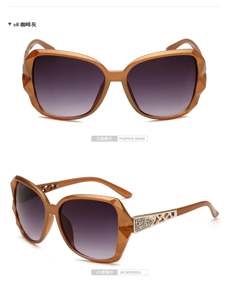 Fashion Square Sonnenbrille Frauen Luxus Marke Große Lila Sonnenbrille Weibliche Spiegel Shades Damen Oculos De Sol Feminino – Detail 13