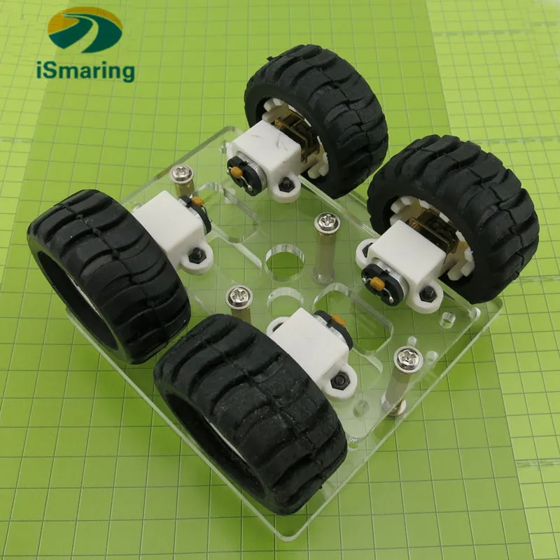 iSmaring  Acrylic N20 smart car N20 deceleration motor car chassis robot DIY model mini frame