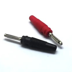 5 Pair/10 Pcs 4mm 32A Solderless Side Stackable Banana Plug High Current Insulated Shrouded Connector Soldering