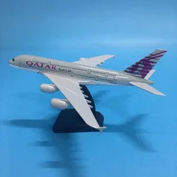 JASON TUTU 20cm Plane Model Airplane Model QATAR Airbus A380 Aircraft Model 1:200 Diecast Metal Airplanes Plane Toy Gift