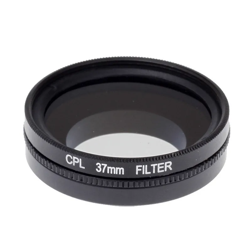 37mm CPL Circular Polarizer Filter + Alloy Adapter Ring  + Lens Cap filtor Protector for Gopro 3 3+ 4 Camera accessories