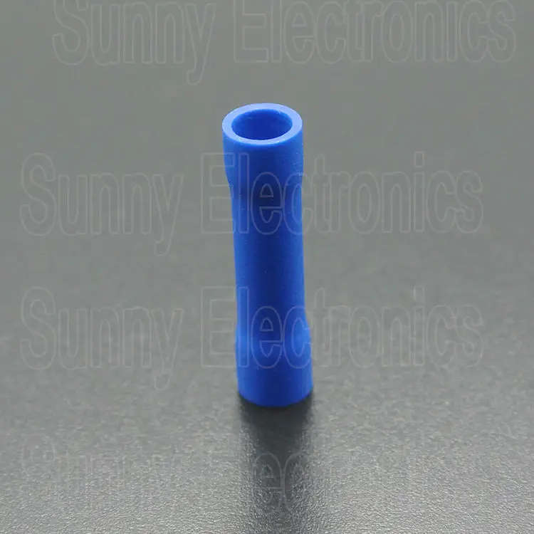 1000x Blue Insulated Straight Butt Connector Electrical Crimp Terminals for Cable