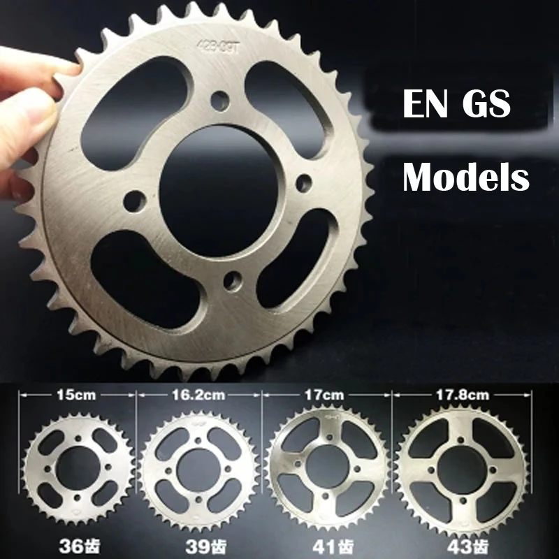 For Suzuki Hyosung Kawasaki HMZ EN GS 125 GN125 RG125 Motorcycle rear sprocket 34-36-48 T 428 chain modification speed-raising