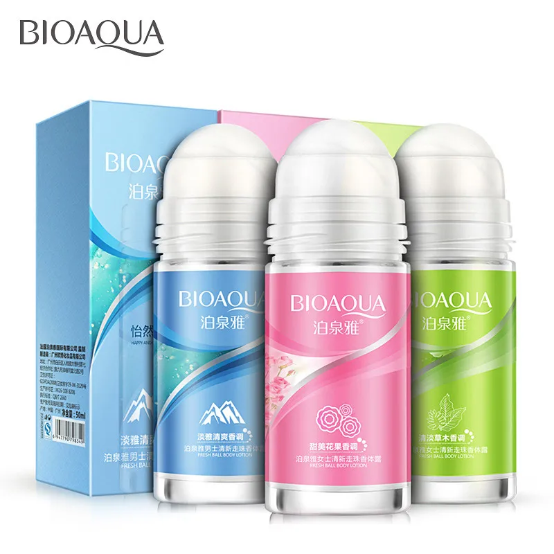 50ml Ball Body Lotion Antiperspirants Underarm Deodorant Roll on Bottle Fragrance Smooth Dry Perfumes Refreshing