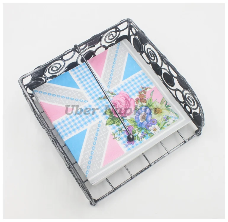 [RainLoong] 33cm*33cm  Blue Rose Paper Napkins Festive & Party Supplies  Tissue Dinner Serviette Guardanapo 2 layers 1 pack