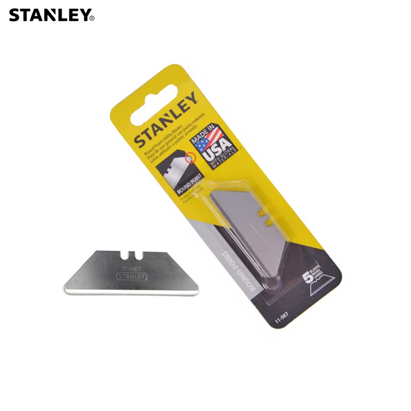 Stanley-multi Function Safety Round Point Utility Knife Blade Lâminas de Utilidade de Ponto Redondo Substituição de Corte Unidades por Pacote