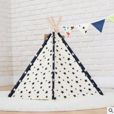 2017 New Arrival Pet House Cute Star Pattern Tent For Dog Pets Products For Puppies Pet Bed For Animals Kennel Foldable Houses