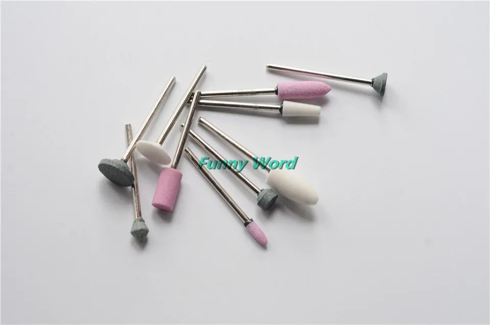 100PCS Mixed Dental Lab Gravel thick Mounted Point Burs Polisher 2.35mm