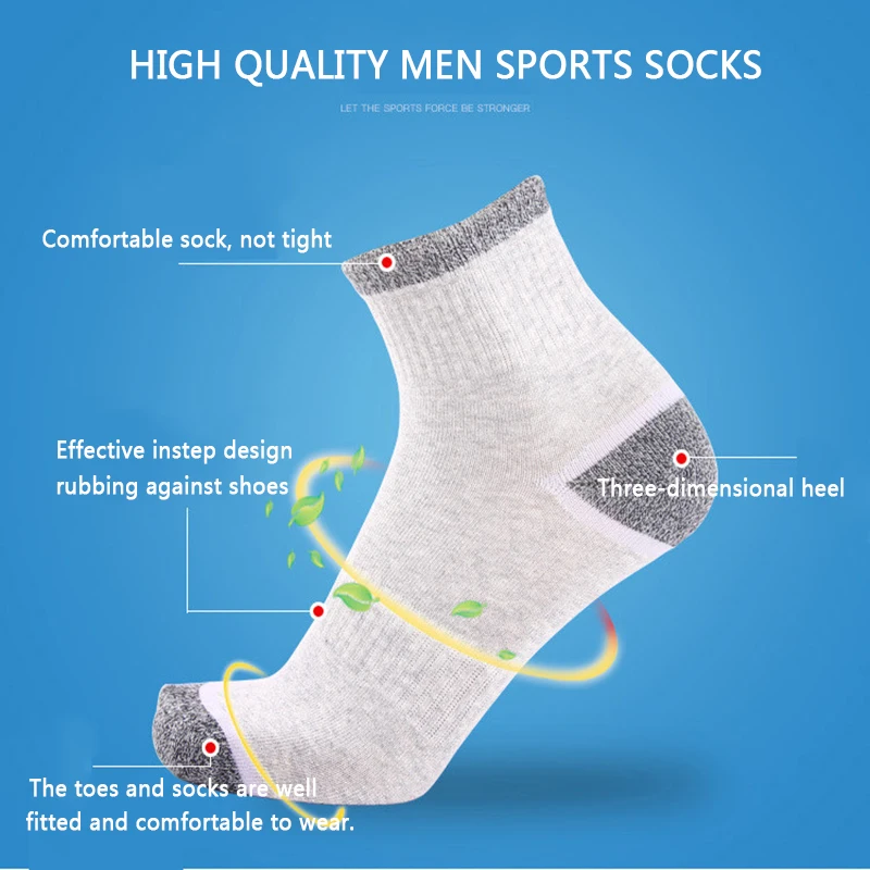 New Brand 5Pairs Men's Cotton Socks Sports Quick-Drying Men Autumn Winter socks Strandard Thermal for male trekking EU39-45