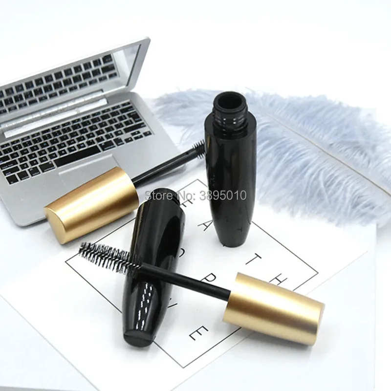 Leere mascara rohr lieferanten, kaufen leere mascara rohre, leere mascara kosmetische verpackung mit gold deckel pinsel F272