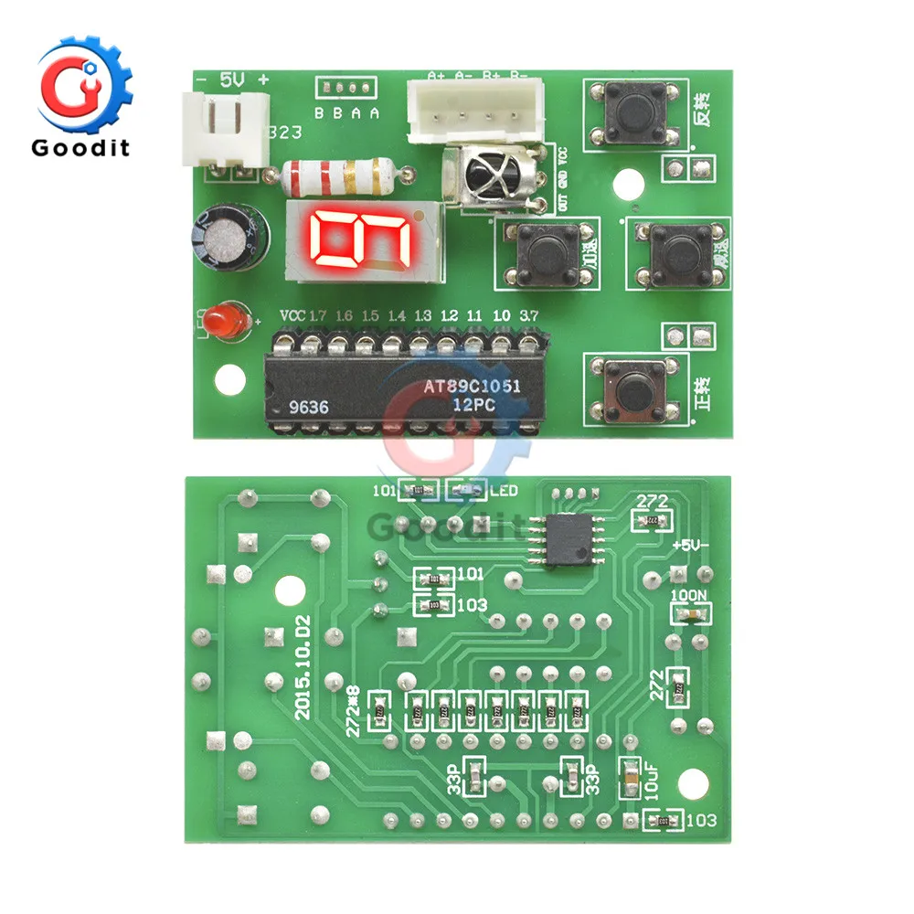 Stepper Motor Driver Controller DC 4V-6V Integrated Board 2-phase 4-wire Speed Adjustable with Remote Control