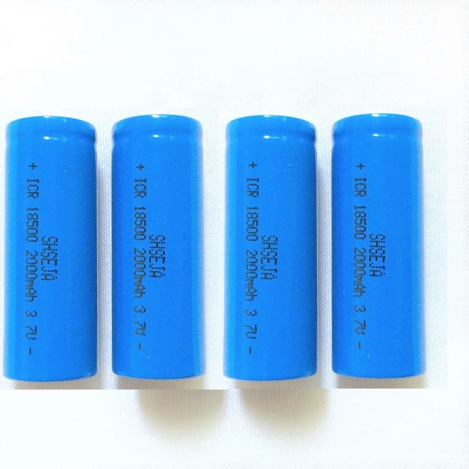 3.7V 2000mAh li-ion Rechargeable Battery 18500 Battery