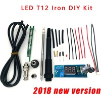 STC-T12 solder iron DIY kits/Unit Digital Soldering Iron Station Temperature Controller Kits / QUICKO MINI STC-LED-T12 DIY sets