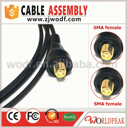 

Free shipping 5 piece High quality waterproof SMA jack connector in the both side with RG174 cable assembly 1.5M