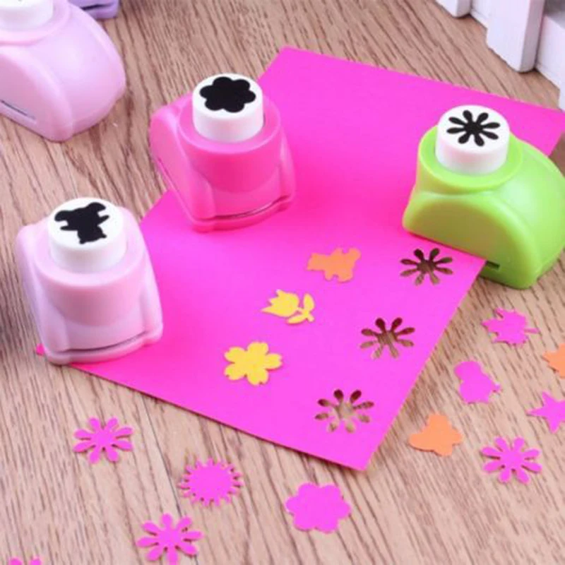 1 sztuk Kid dziecko Mini papier do druku ręcznie Shaper etykiety do albumów kartki dziurkacz do rękodzieła wycinarka 8 style
