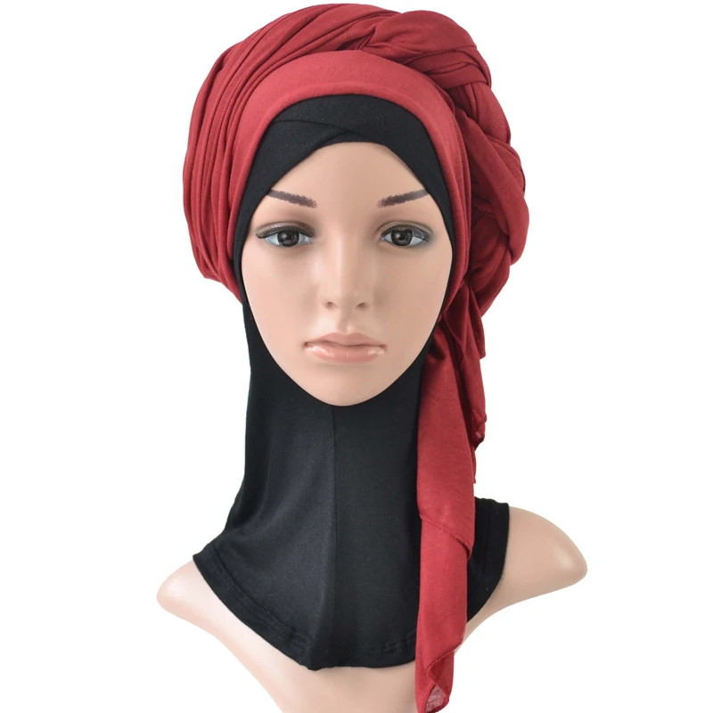 80*180cm One Piece Women Viscose Muslim Islamic Solid Plain Jersey Hijabs Maxi Scarves Soft Shawls