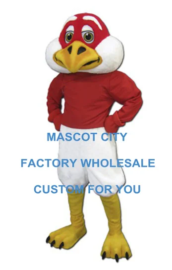 

Red Falcon Outfit Mascot Costume Adult Size Cartoon Character Eagle Mascotte Mascota Outfit Suit Fancy Dress Suit SW1138