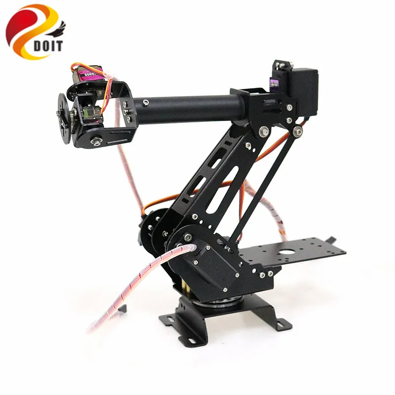 

DOIT 6 Dof Robot Arm Metal Manipulator Mechanical Arm Aluminum Alloy Structure for Arduino DIY Remote Control Tank Chassis