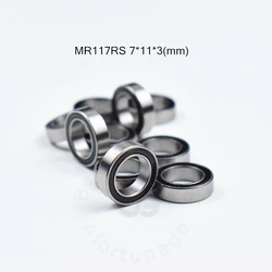 Miniature Bearing MR117RS 10 Pieces 7*11*3(mm) chrome steel Rubber Sealed High speed Mechanical equipment parts