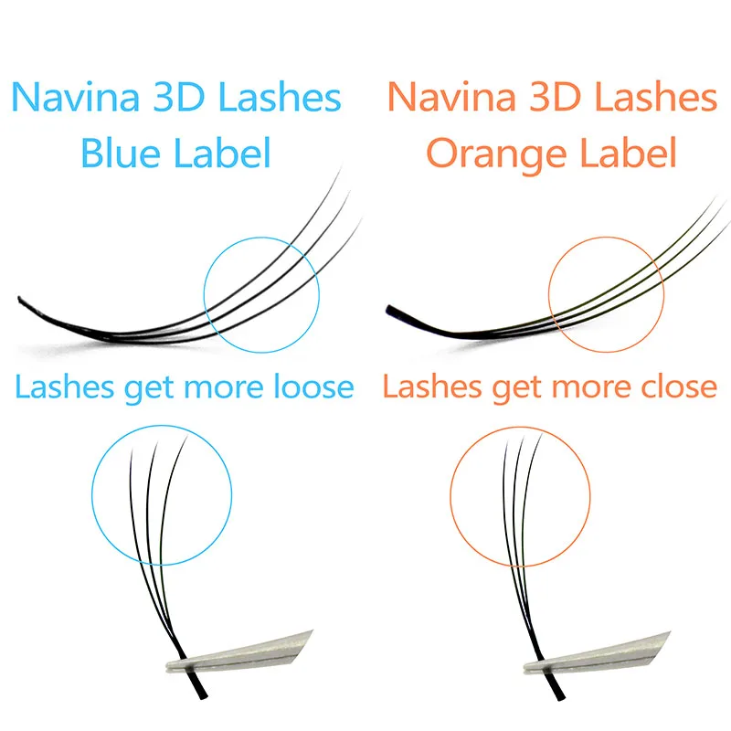 Navina Natural 3D Volume Effect Eyelash Extension Mink Individual Eyelashes Long Black Makeup False Eye Lashes 3D Russian Volume