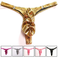 string homme Mens Lingerie Gay Jockstrap Tanga Thong Men Shiny  Ruched Pouch Panties G-string Thong Bikini Underwear for Men