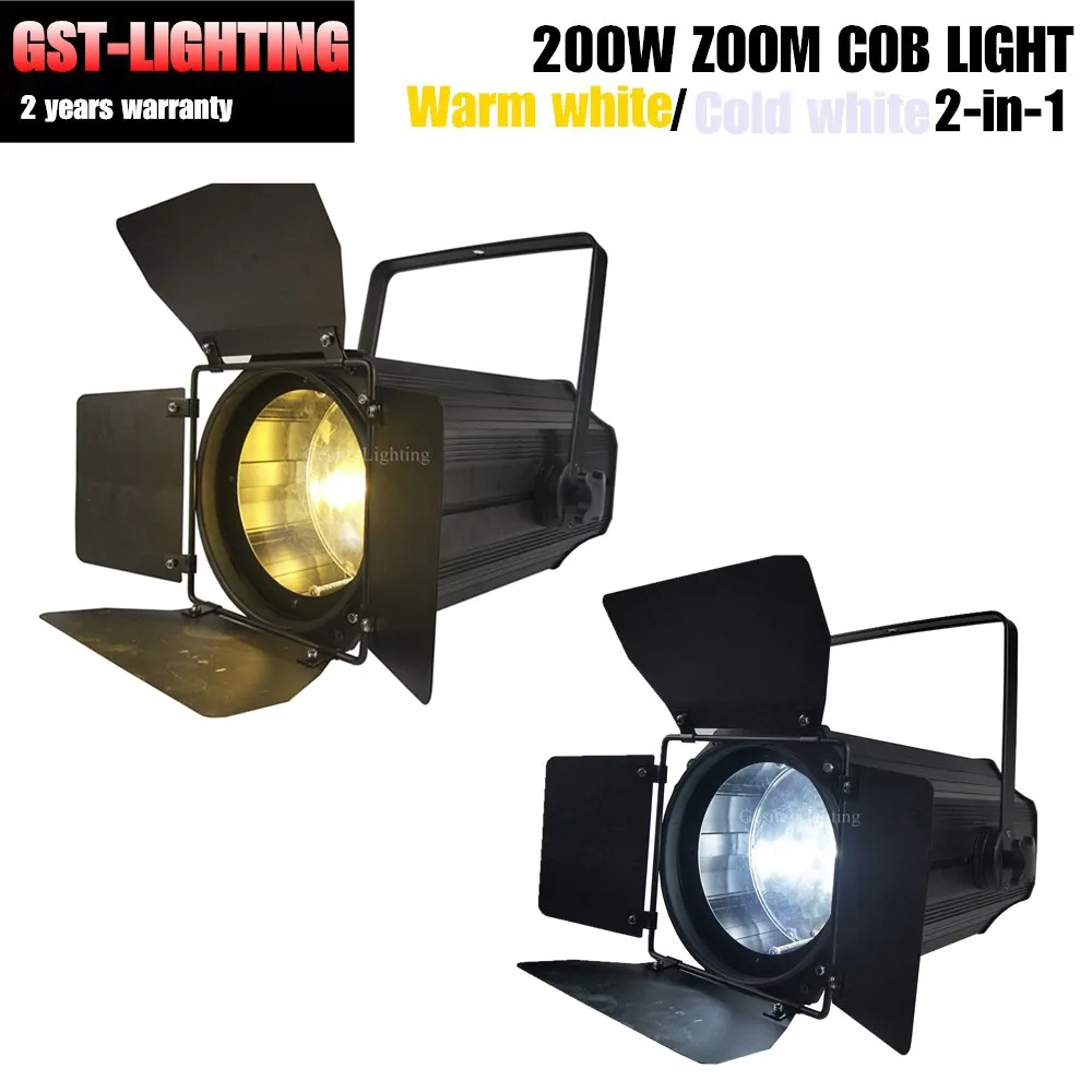 

2pcs/lot 200W Led COB Zoom Par Cans 3200k Warm White DJ Lights for