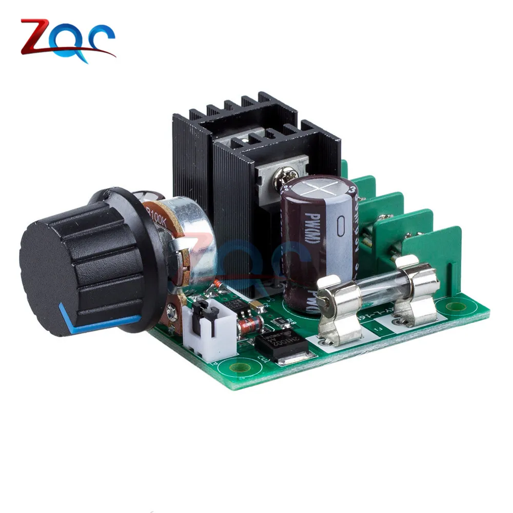 12V-40V 32V 10A Auto PWM DC Motor Speed Controller Regulator Governor with Knob Switch Volt Regulator Dimmer 400W Board Module